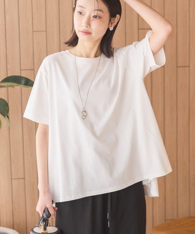 AMERICAN HOLIC 接触冷感バックフレア半袖プルオーバー Off White