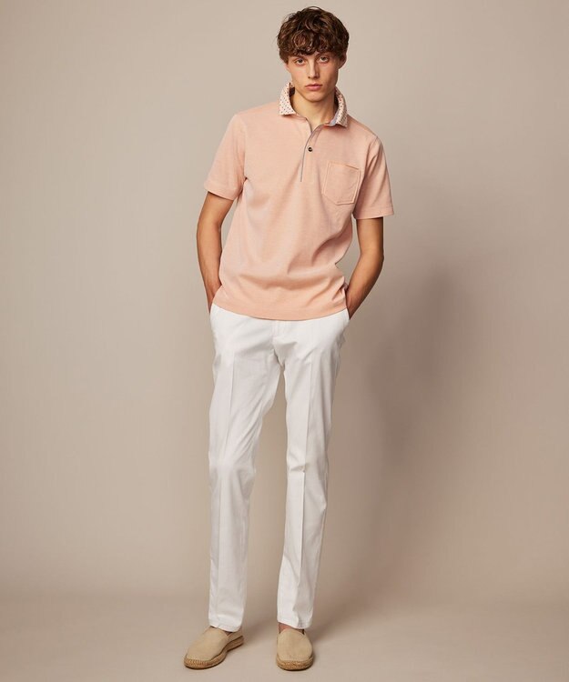 JOSEPH ABBOUD 【ギフトでも人気！オーガニックコットン使用】ダディ ポロシャツ ライトオレンジ系