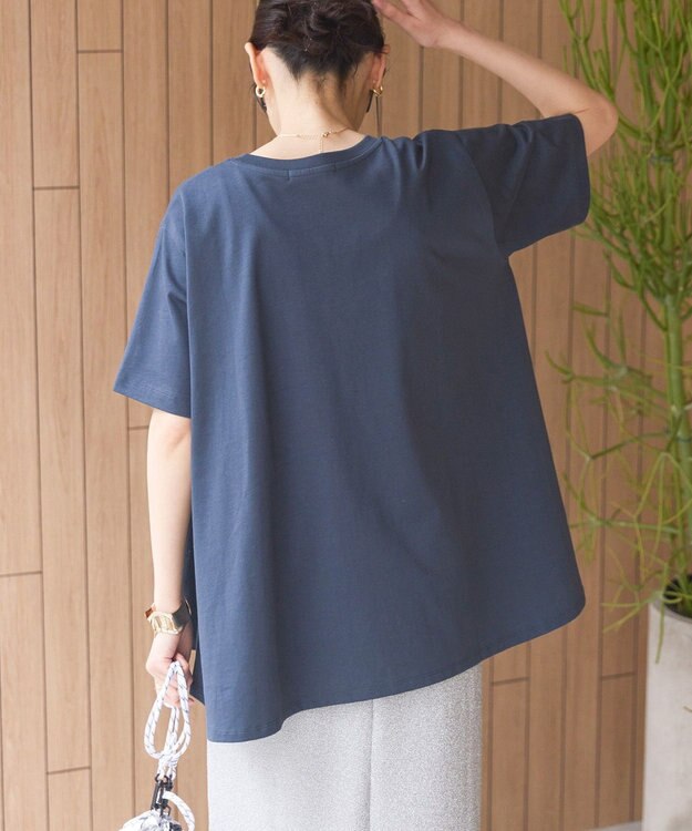 AMERICAN HOLIC 接触冷感バックフレア半袖プルオーバー Navy