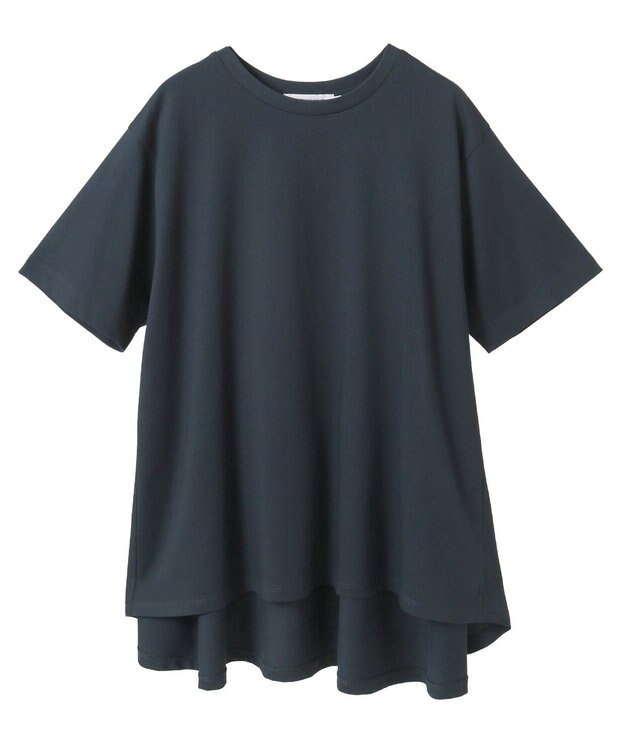 AMERICAN HOLIC 接触冷感バックフレア半袖プルオーバー Navy