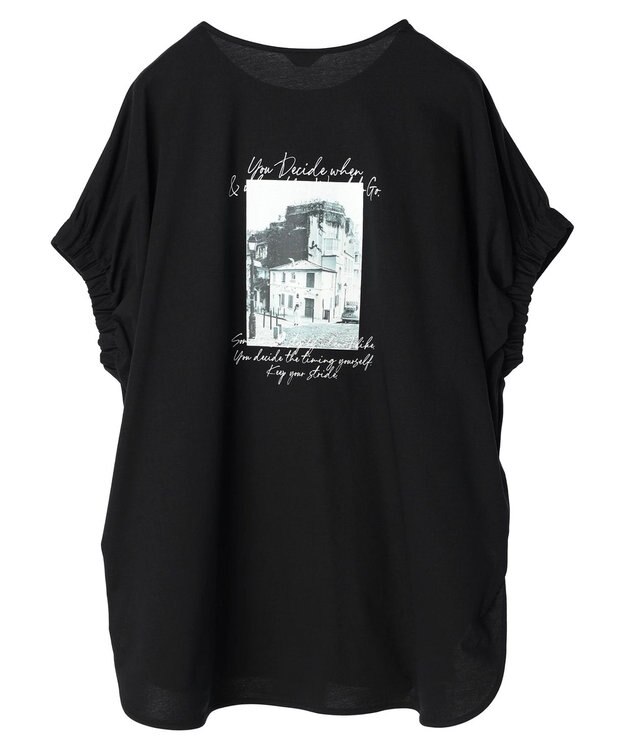 AMERICAN HOLIC フォトプリントカットチュニック Black