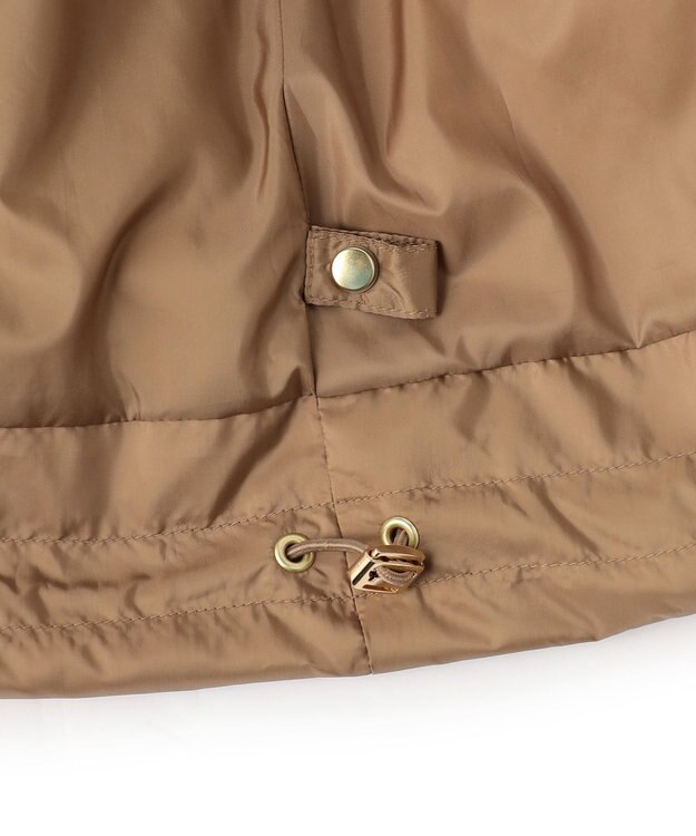 23区 L 【Oggi掲載】シレータフタ ハイネック ショート ダウンコート キャメル系