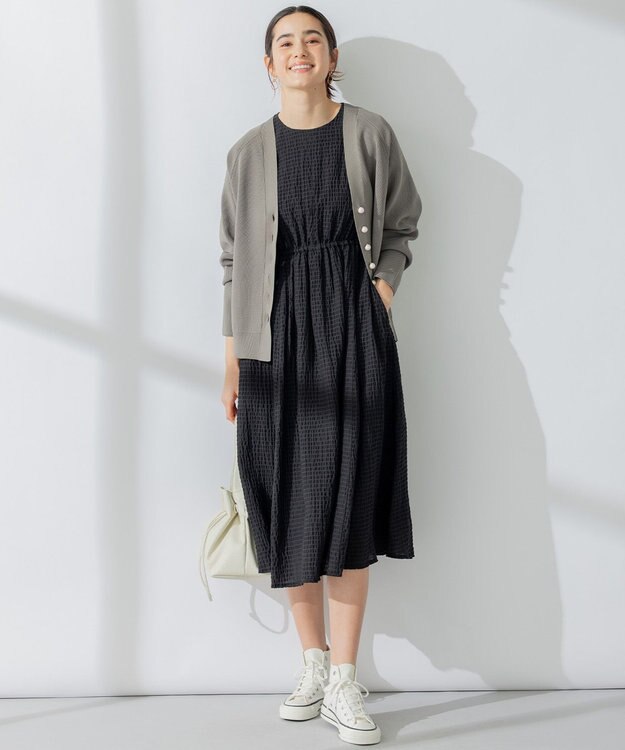 組曲 L 【人気商品が春カラーで登場！】スポンディッシュニット カーディガン ライトグレー系