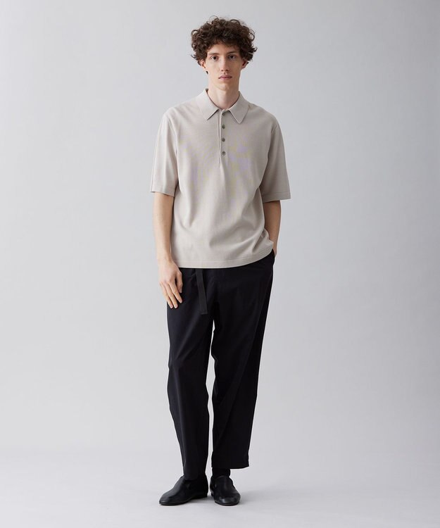 UNFILO MENS 【接触冷感】イージーケア ニットポロ [23年春夏商品] アイボリー