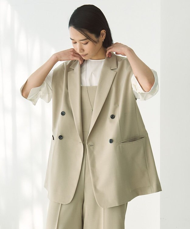 UNFILO ノーカラーコンフォートシャツ オフ