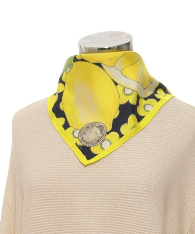 MOONBAT 【日本製】SWASH LONDON Citrus シルクツイルプリントスカーフ レモンイエロー