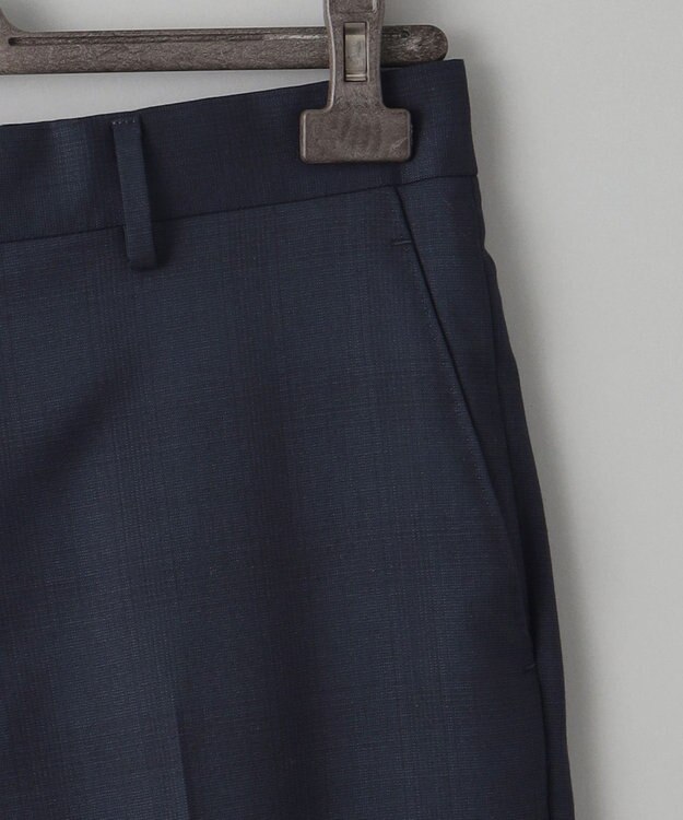 GOTAIRIKU 横に伸びる【TasmaniaWool/タマニアウール】ストレッチ スーツ__ネイビー格子柄 ネイビー格子地柄