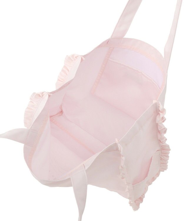 Maison de FLEUR サテンフリルスクエアトートバッグ Pink