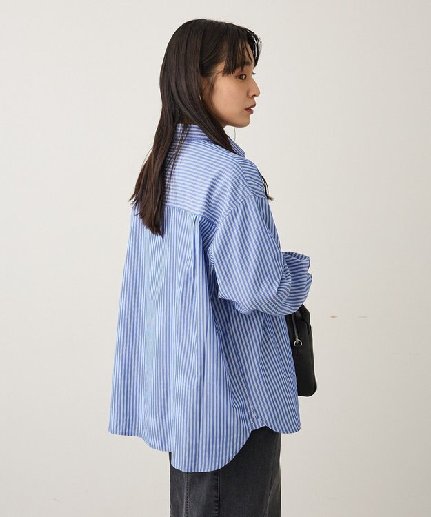 CRAFT STANDARD BOUTIQUE レギュラーカラーオーバーサイズシャツ Blue