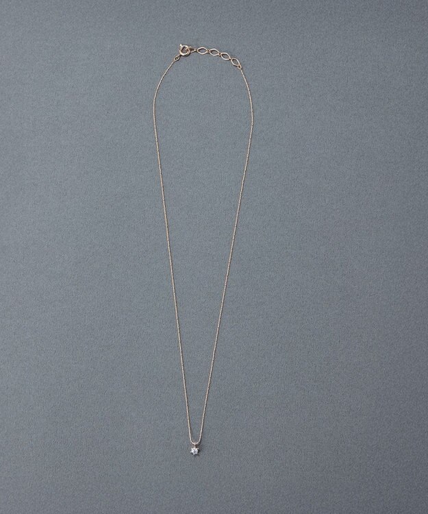 Phoebe 〈金属アレルギー対応〉スターリービジューネックレス 一粒石/定番 シャンパンゴールド