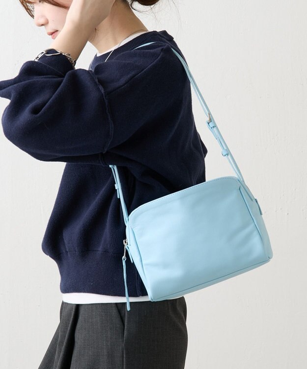 russet kuubo ボックストートバッグ(CE-1633) Sax