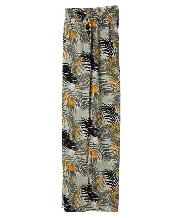 CRAFT STANDARD BOUTIQUE レーヨン柄プリントワイドパンツ Green