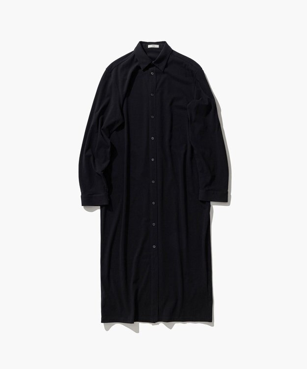ATON FRESCA NUBUCK | シャツドレス BLACK