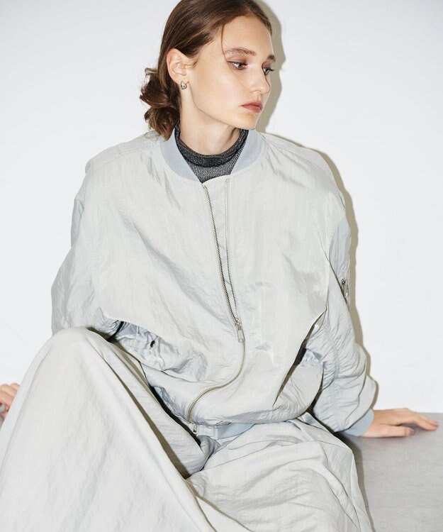 uncrave ヴィンテージタフタ MA-1 ライトグレー