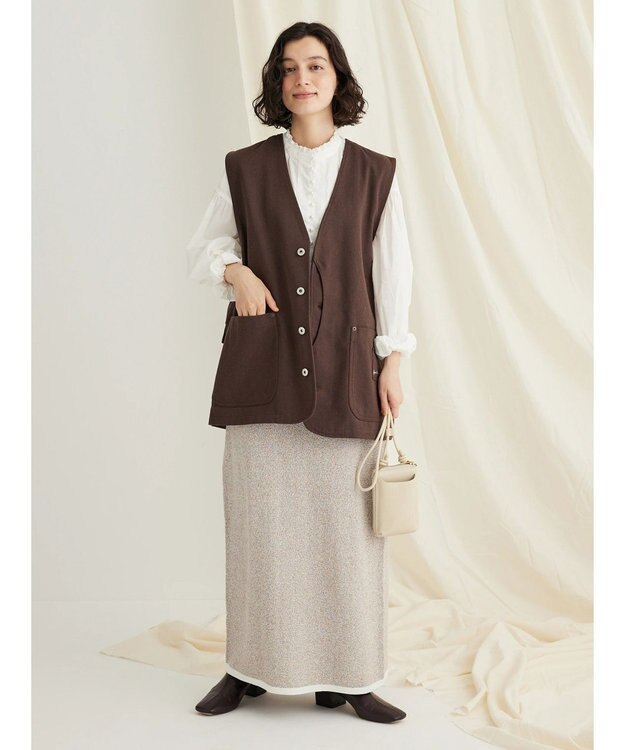 CRAFT STANDARD BOUTIQUE 【リサイクル】ヘビーツイルワークベスト Brown