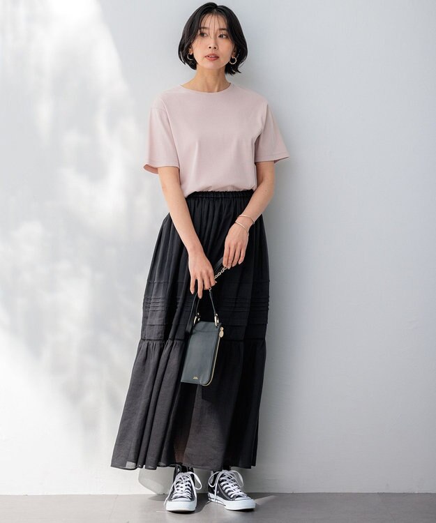 23区 【一部店舗限定/接触冷感】ベーシック IT TEE ダスティピンク系