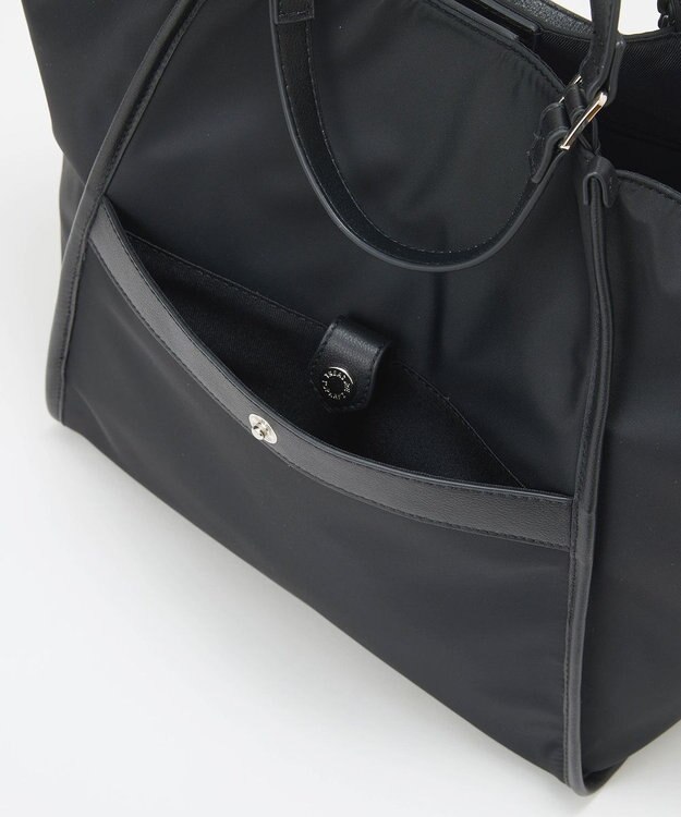 TOPKAPI 【TREASURE TOPKAPI】ナイロン 2way レザーハンドル トートバッグ ブラック