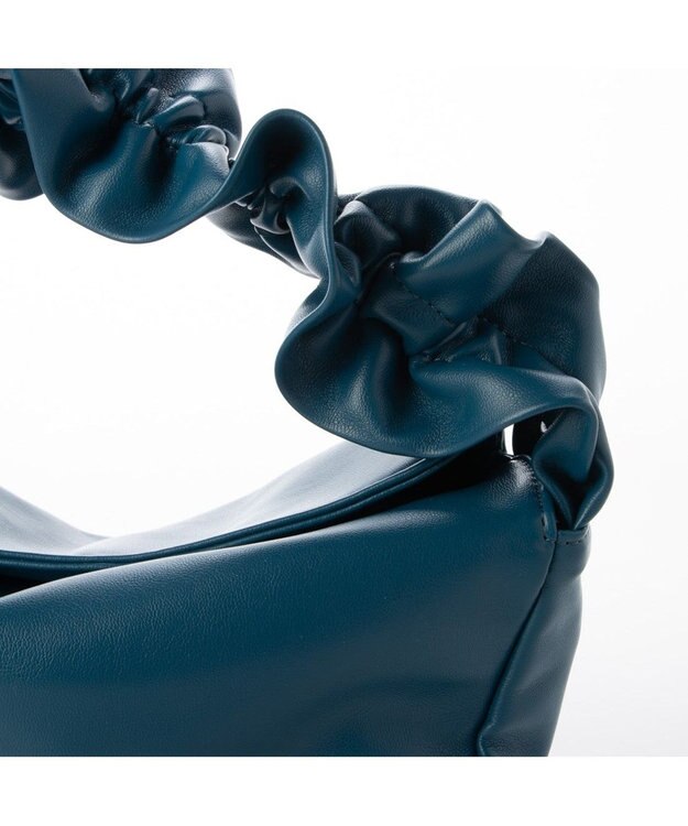 UNBILLION kakatoo フリルハンドルフラップショルダーバッグ ブルー