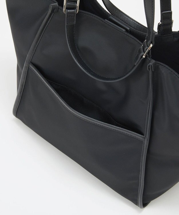 TOPKAPI 【TREASURE TOPKAPI】ナイロン 2way レザーハンドル トートバッグ ブラック