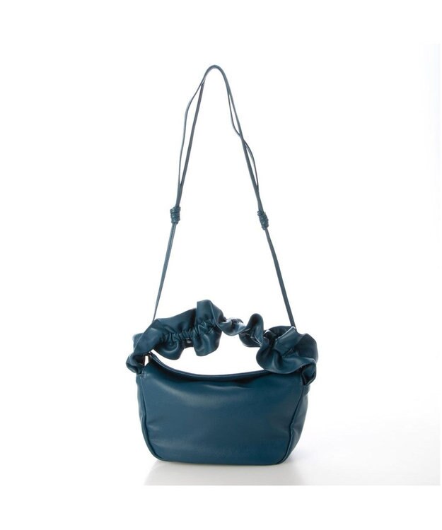 UNBILLION kakatoo フリルハンドルフラップショルダーバッグ ブルー