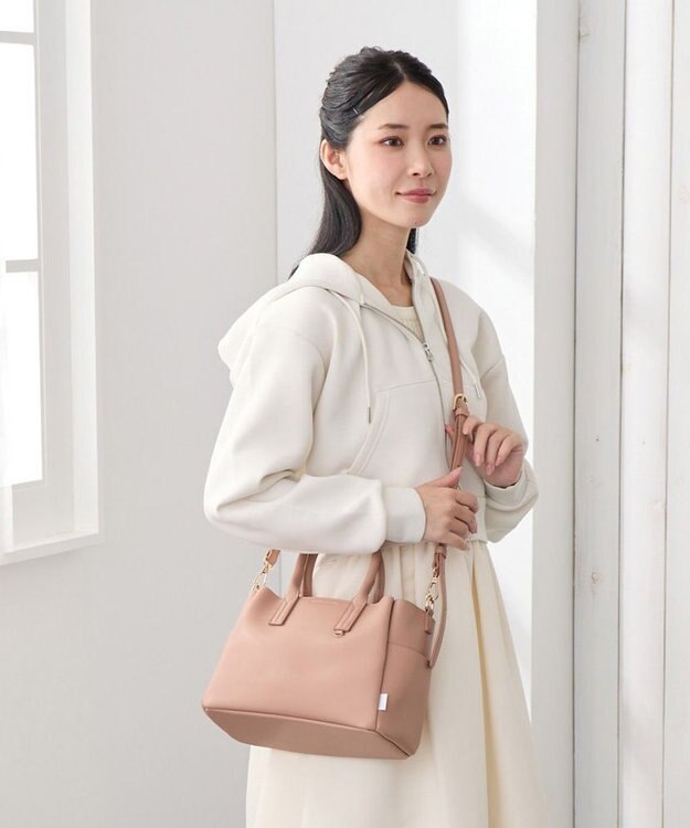 ROOTOTE 3662【きちんと感と頼れる収納力】LT.デリ.オブロング-A 03：ピンクベージュ