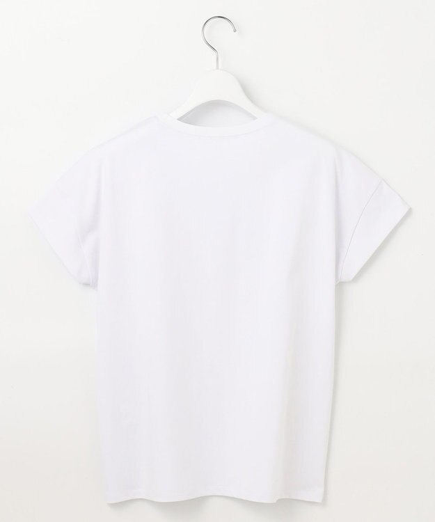 23区 L 【UVカット/洗える】CA ME PLAIT ロゴTシャツ オフ×ゴールド