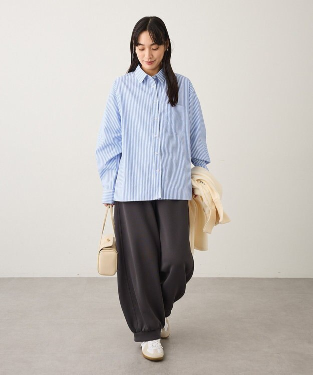 CRAFT STANDARD BOUTIQUE レギュラーカラーオーバーサイズシャツ Sax