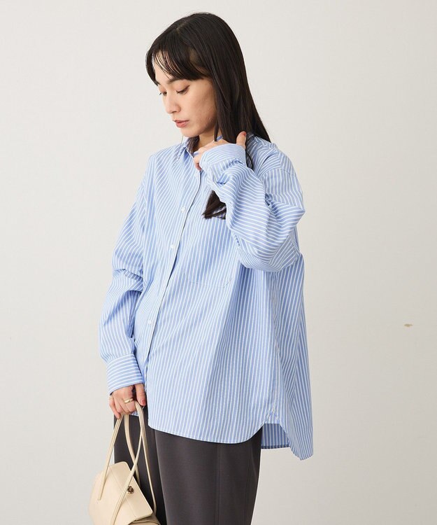 CRAFT STANDARD BOUTIQUE レギュラーカラーオーバーサイズシャツ Sax