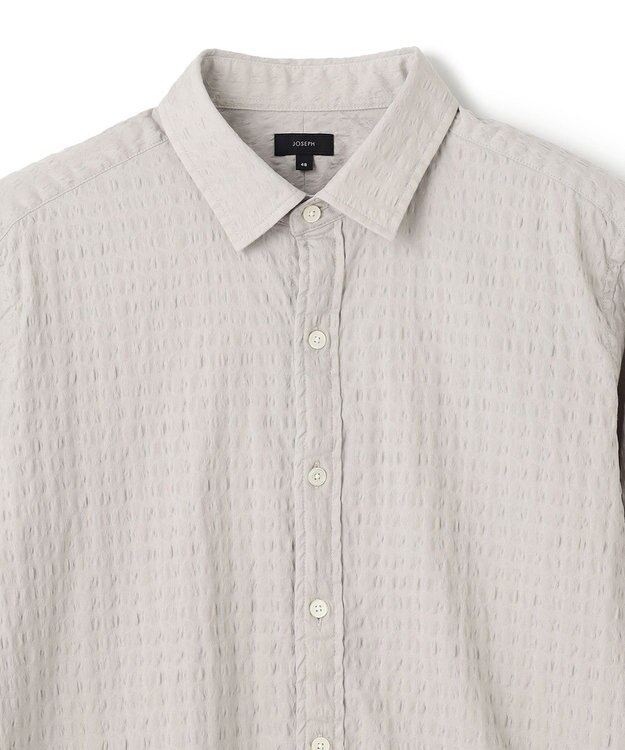 JOSEPH HOMME トリックジャガード　レギュラーカラーシャツ アイボリー系