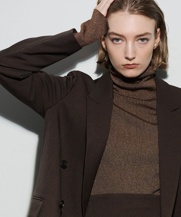 uncrave ラメニット タートルトップス ブロンズ