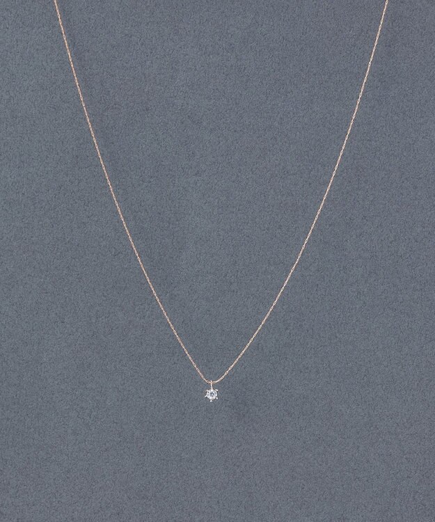 Phoebe 〈金属アレルギー対応〉スターリービジューネックレス 一粒石/定番 シャンパンゴールド
