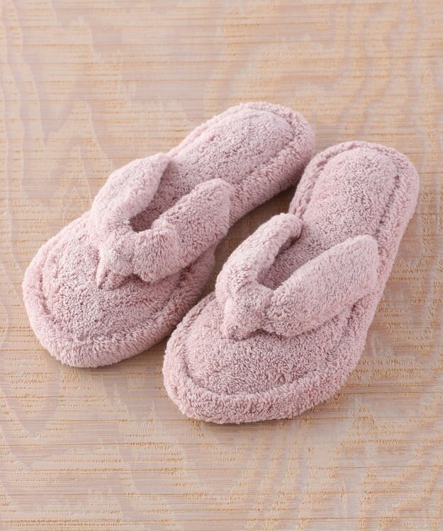 UCHINO タオルサンダルスリッパ「リラックス」【Sサイズ21-23cm】洗えるスリッパ ピンク