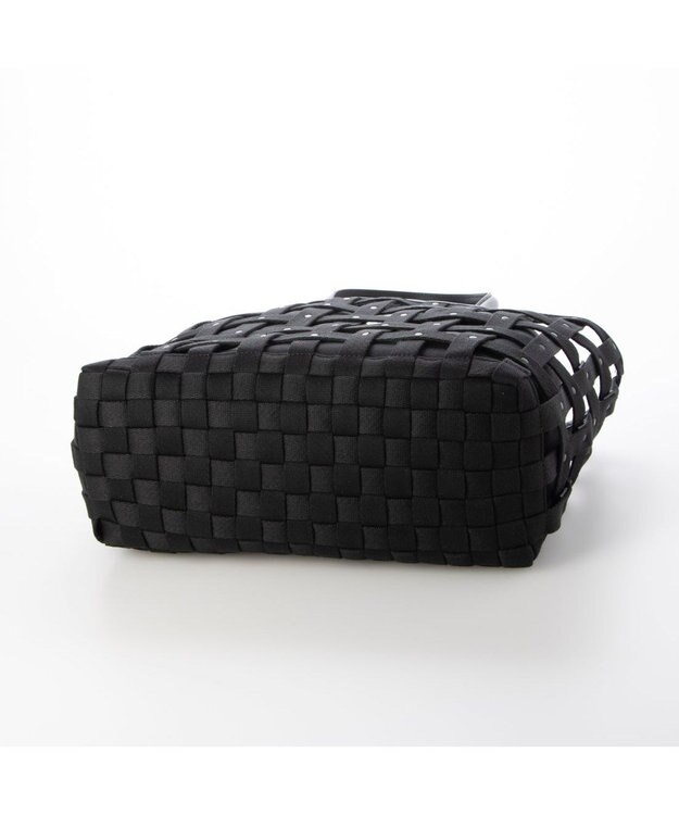 UNBILLION ペルケ perche / テープ透かし格子トートバッグL ブラック