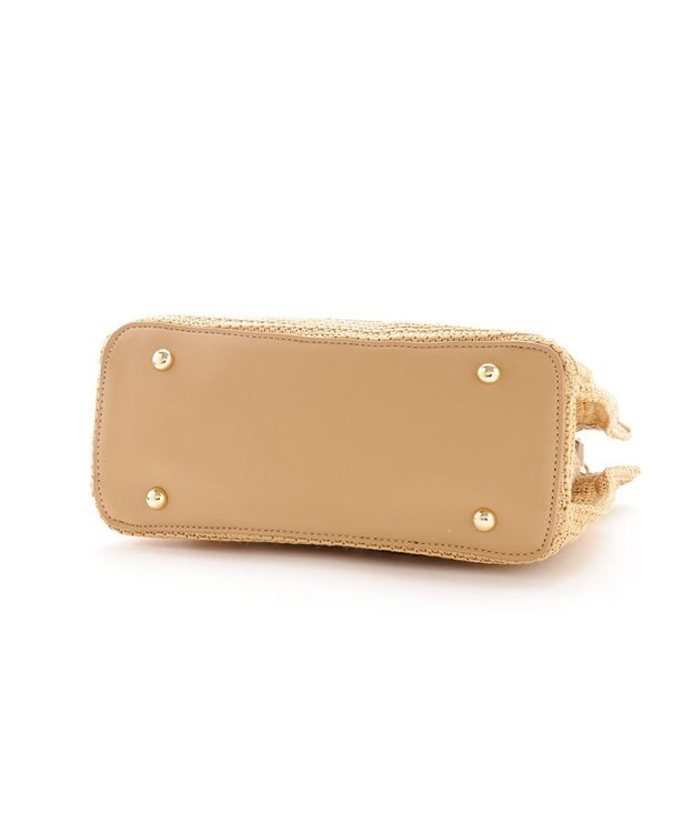MioFIRANO カジュアルシックガーターステッチハンドバッグ 2WAY チャーム付き　FIRANO フィラノ BEIGE