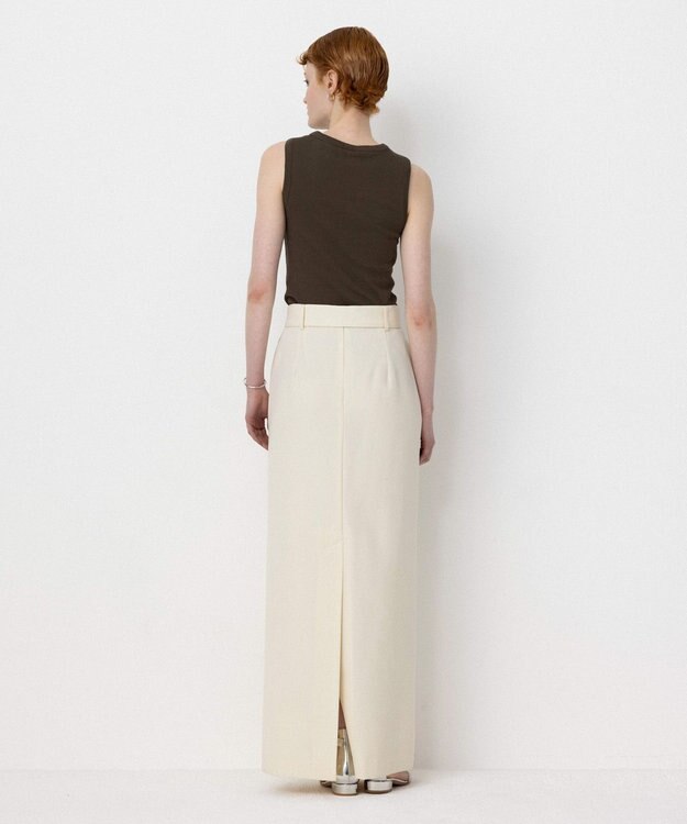 NAVE 【Nave・セットアップ可】ウールポリエステルツイルスカート アイボリー系