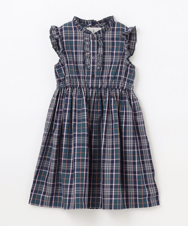 組曲 KIDS 【110-140㎝】ブリティッシュ ワンピース グリーン系3