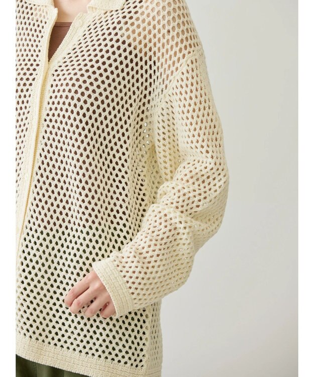AMERICAN HOLIC 透かし編みニットカーディガン Ivory