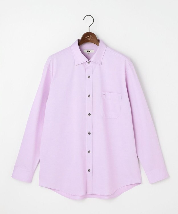 JOSEPH ABBOUD 【キングサイズ・イージーケアなジャージー素材・ストレッチ】コンパクトジャージーシャツ パープル系