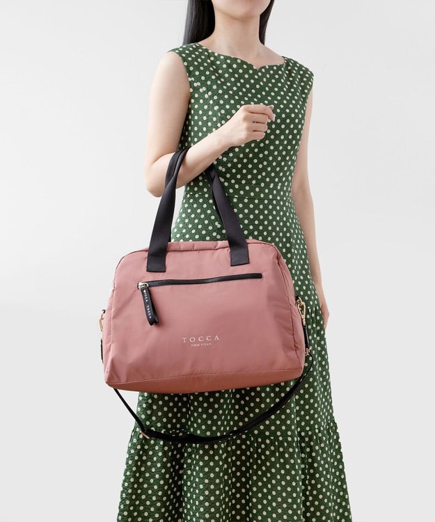 TOCCA 【WEB＆一部店舗限定】【A4サイズ対応】CAROVANA BOSTON ボストンバッグ ピンク系