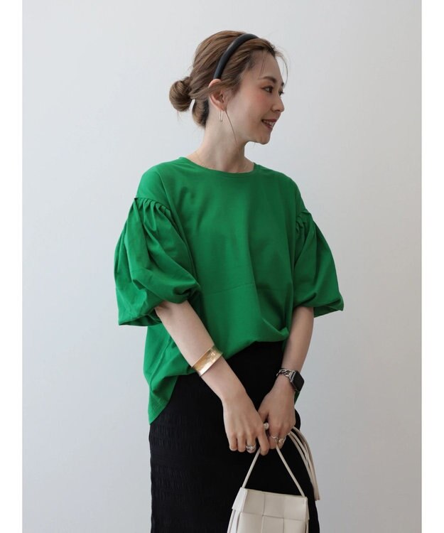 AMERICAN HOLIC ボリュームスリーブカットプルオーバー Green