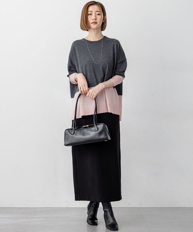 23区 サイドゴア ヒール ブーツ ブラック系