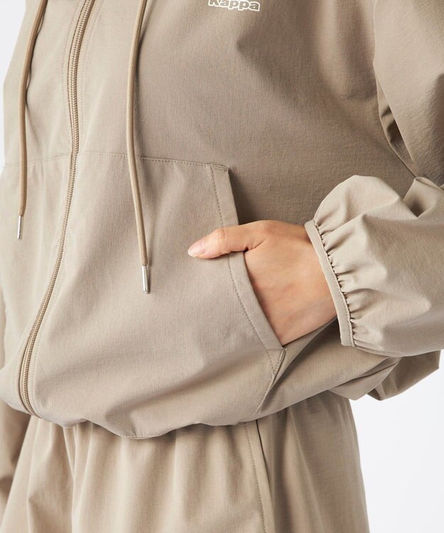 OP／FILA 【Kappa】ラッシュパーカー・ボードショーツ付き　4点セット水着 サンドベージュ