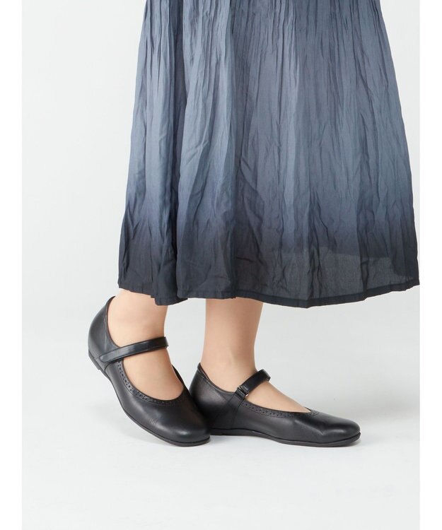 ASICS WALKING ペダラウォーキングシューズ E ヒール高2.5cm ブラック系