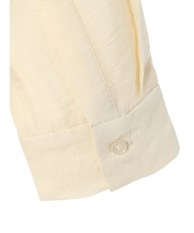 AMERICAN HOLIC 接触冷感バンドカラー切替シャツワンピース Ivory