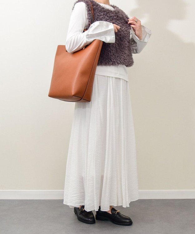 INTER-CHAUSSURES 【ANDREA CARDONE】シュリンクレザートート ブラウン