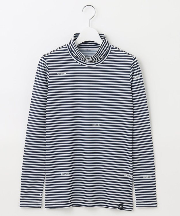 23区GOLF 【WOMEN】５０ｄカノコボーダー インナーシャツ ネイビー系1