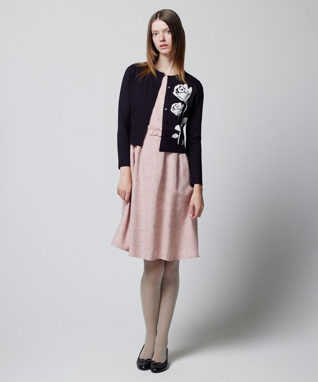 TOCCA 【洗える！】PRESENT ROSE カーディガン ネイビー系