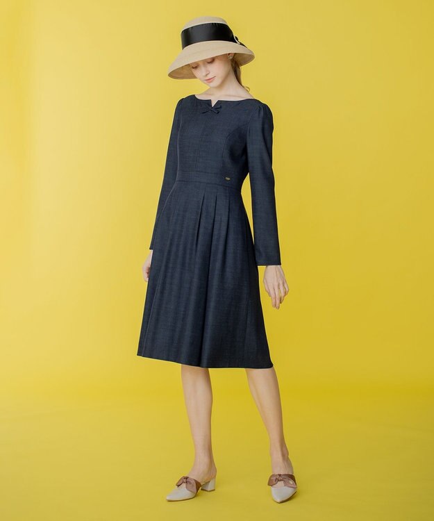 TOCCA 【洗える！】BLUE CIEL 長袖ドレス ダークネイビー系