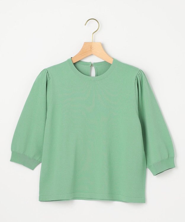 組曲 フラワーメタル ニットTシャツ グリーン