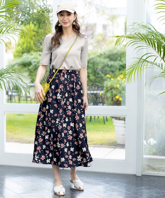 Tiaclasse 【洗える】シアースリーブニットトップス グレー